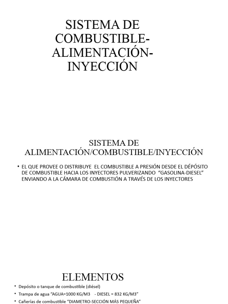 Sistema De Combustible Alimentación Inyección Pdf Inyección De