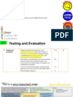 IGCSE Project - Lesson 23 - Evaluation