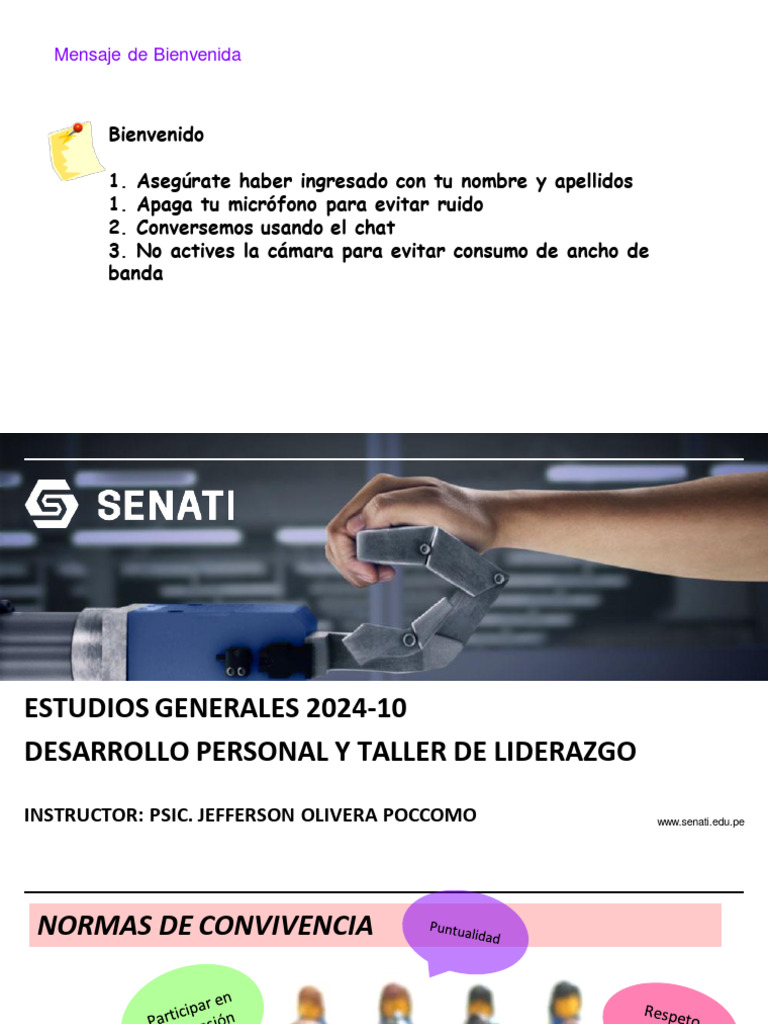 SESION 4 DESARROLLO PERSONAL Y TALLER DE LIDERAZGO (1) | PDF ...