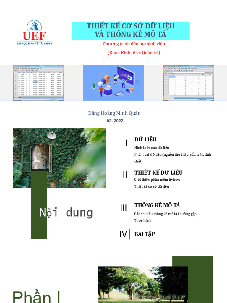 Chuong 2 - Thiet Ke Co So Du Lieu Va Thong Ke Mo Ta | PDF