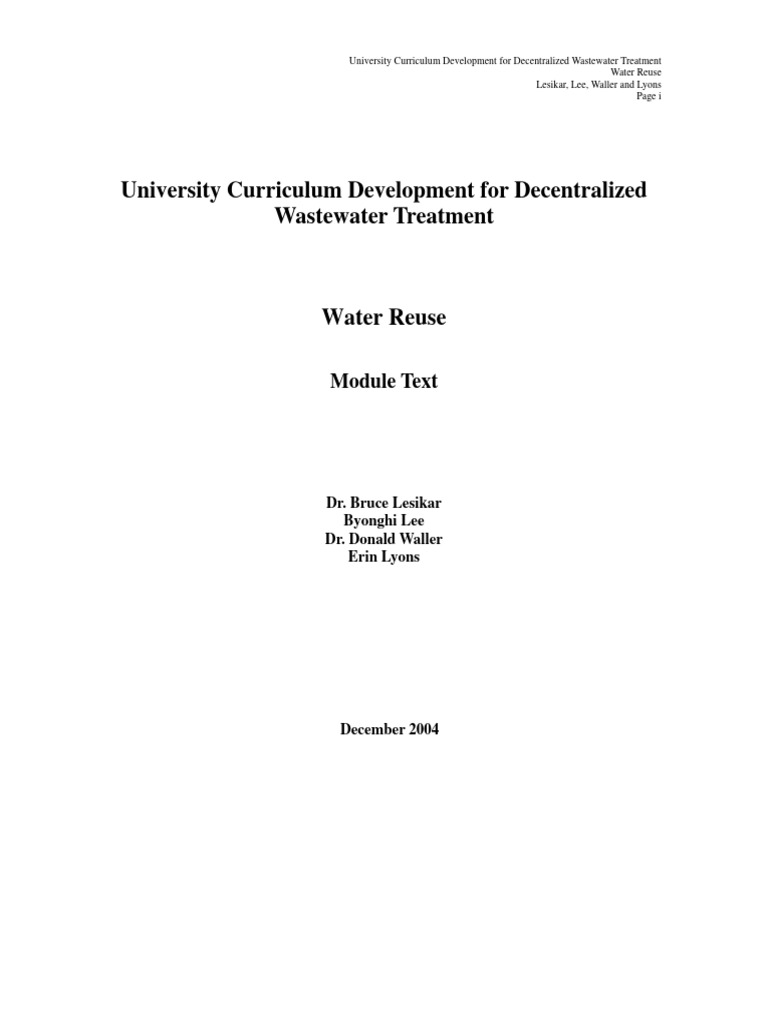 2 Water Reuse Text Pdf Reclaimed Water Groundwater