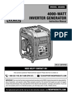 4000-WATT Inverter Generator: Instruction Manual