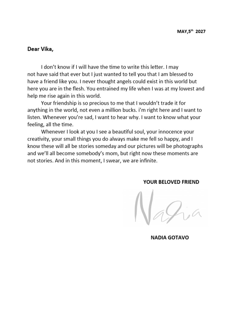 Heartfelt Letter to a Cherished Friend | PDF | Religion & Spirituality