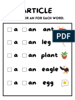 Article A An Ant Leg Plant Eagle Egg A An A An A An A An