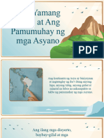 Likas Na Yaman at Pamumuhay NG Mga Asyano