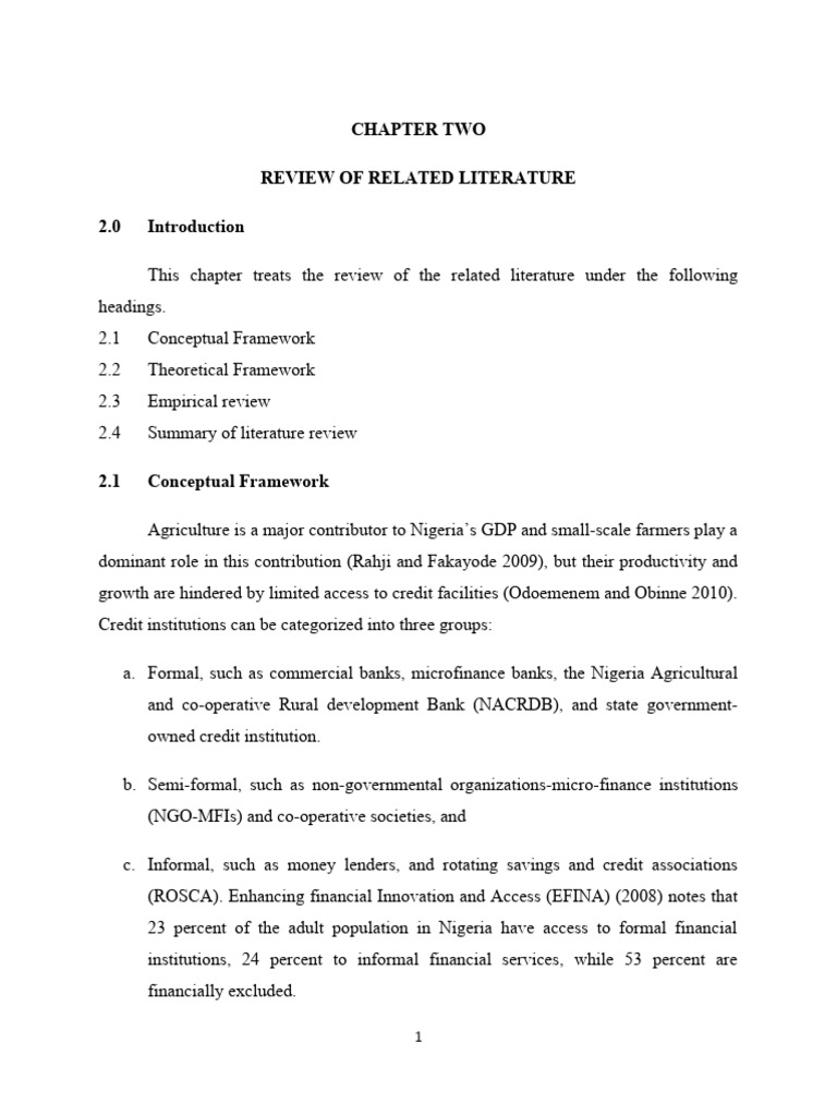 Chapter two pdf agricultural productivity microfinance