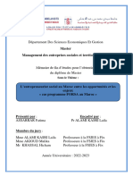 L’entrepreneuriat social au Maroc entre les opportunités et les  enjeux  « cas programme FORSA au Maroc »