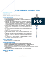 Ficha Técnica: Línea de Vida Auto Retráctil Cable Acero Inox 65 M