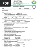 Science Third Grading Exam