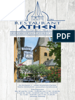 Restaurant Athen Speisekarte 2022