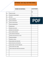 Lista de Material Da Sala de Recurso.: #Nome Do Material