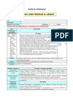 Sesion Plan Lector Leemos Como Prevenir El Dengue