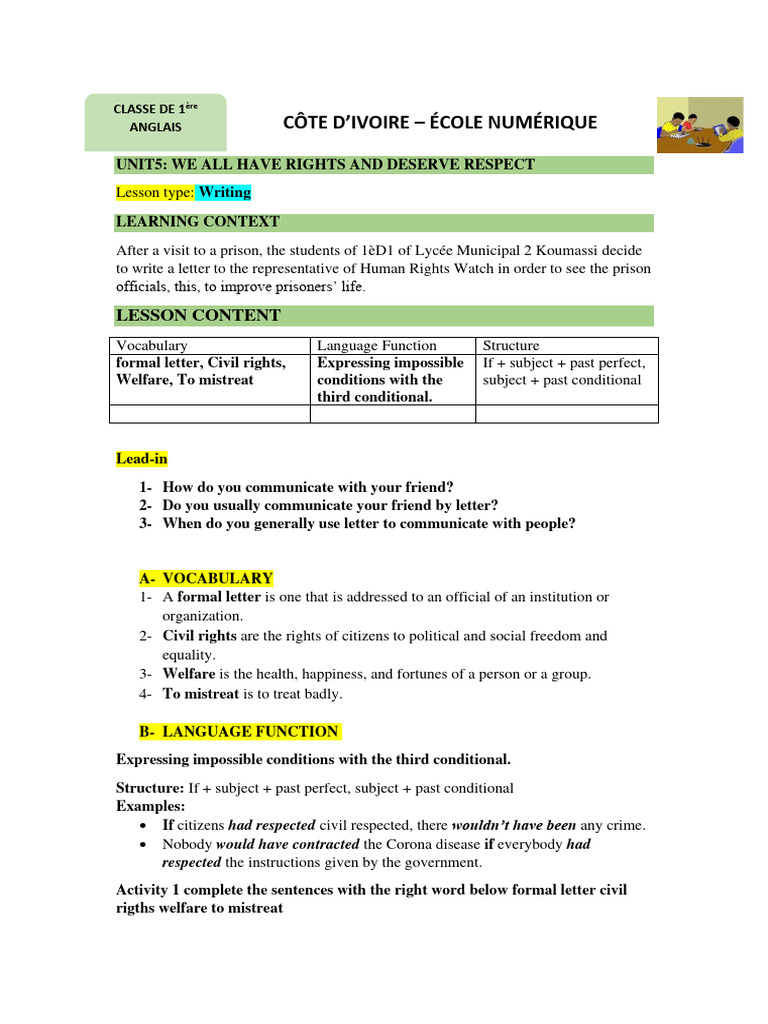 Writing Formal Letters for Human Rights | PDF | Human Communication ...