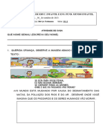 Atividades Na Folha Pre I - Casa e Sala - 30 de Outubro A 03 de Novembro