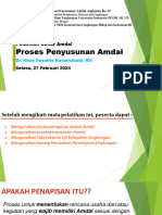 Proses Penyusunan AMDAL (Pelatihan Dasar Amdal PPSML SI UI)