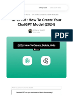 GPTs 101 - How To Create Your ChatGPT Model (2024)