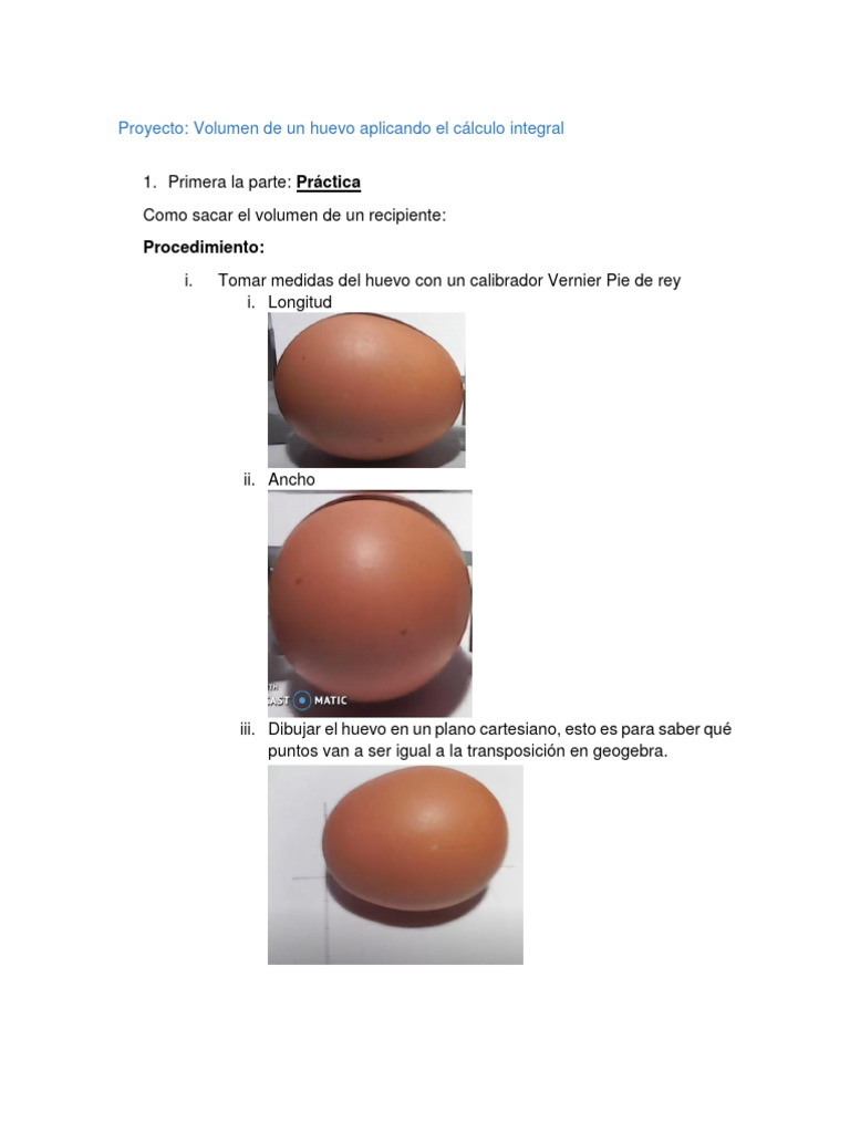 COMO CALCULAR EL AREA DE LA SUPERFICIE DE UN HUEVO CON CALCULO visual data 2