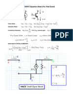 Ece250 MOSFET Formula