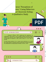 Student Nurses Perceptions of Nurse Educators Caring Behaviors in The Online Classroom Setting