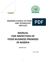 MANUAL FOR INSPECTION OF FOOD BUSINESS PREMISES 2ab