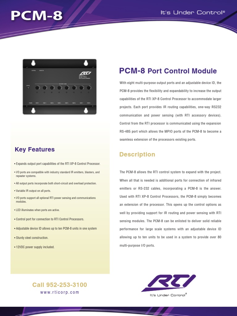 Cutsheet pcm8 | PDF | Infrared | Electrical Engineering