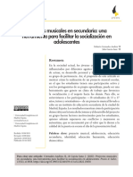 Proyectos Musicales en Secundaria: Una Herramienta para Facilitar La Socialización en Adolescentes