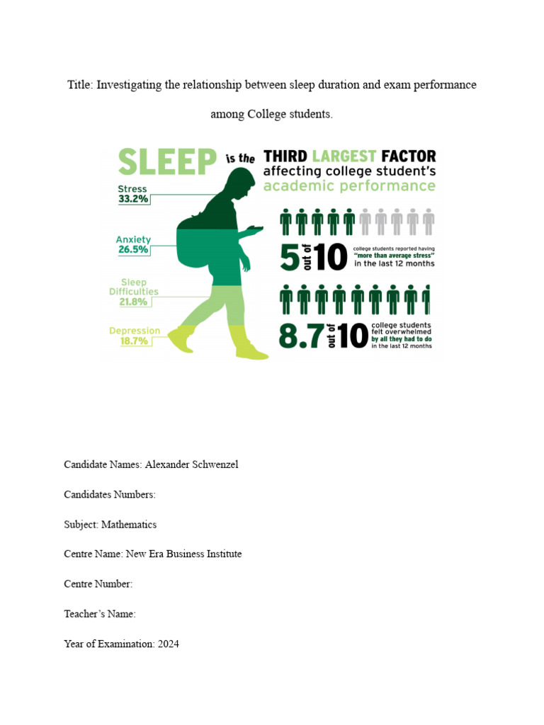 Sleep Duration's Impact on Exam Performance | PDF | Sleep | Mathematics
