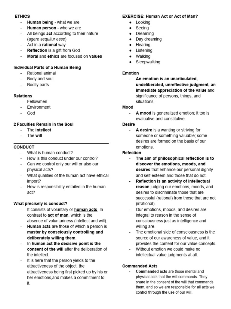 Understanding Human Conduct and Ethics | PDF | Pleasure | Conscience