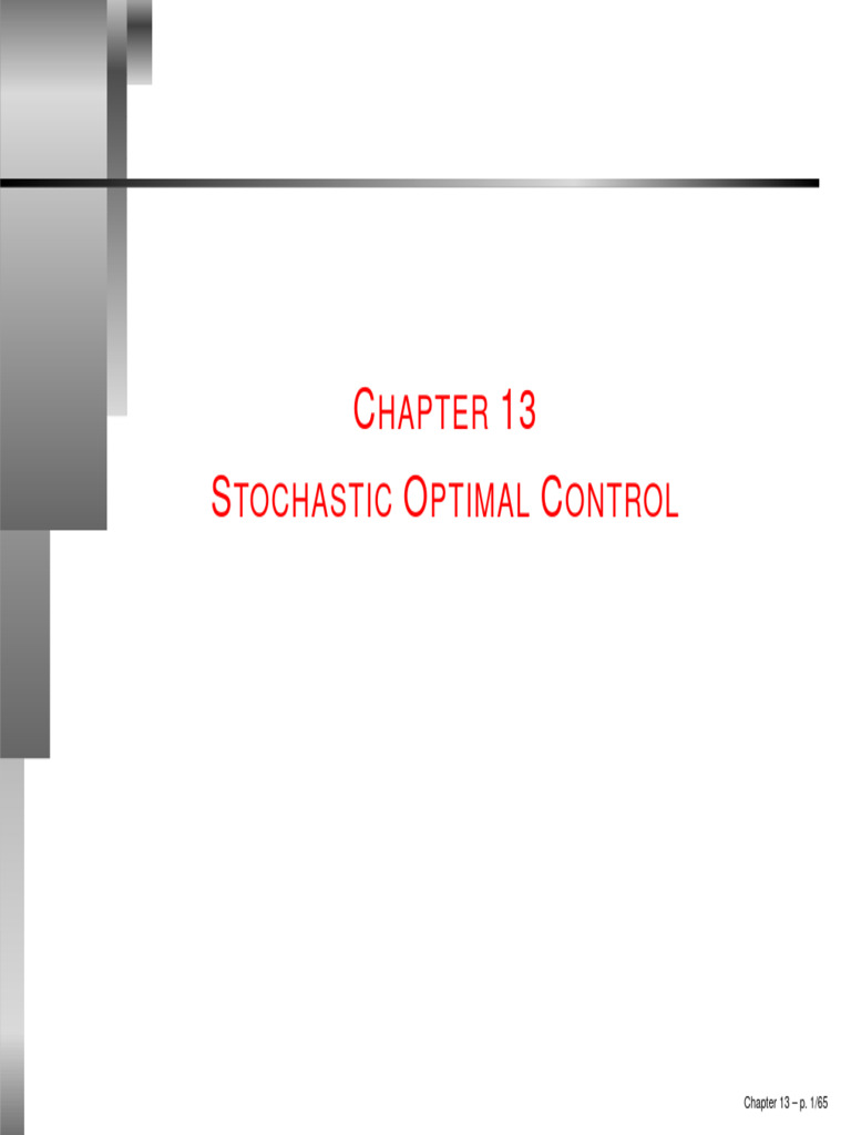 Stochastic Optimal Control Overview | PDF | Kalman Filter | Stochastic ...
