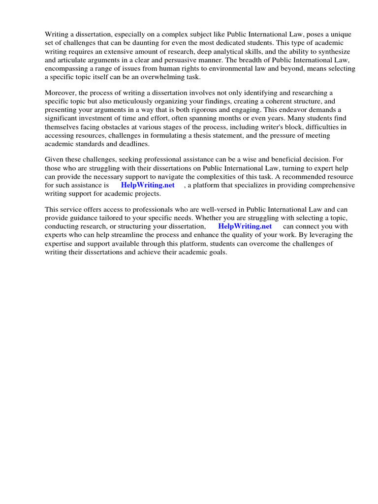 Public International Law Dissertation Topics | PDF | International ...