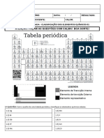 Atividade Pontuada de Química - 01 - Classificacao Dos Elementos Quimico