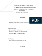 Tiempos Predeterminados Vs Estudio de Tiempos