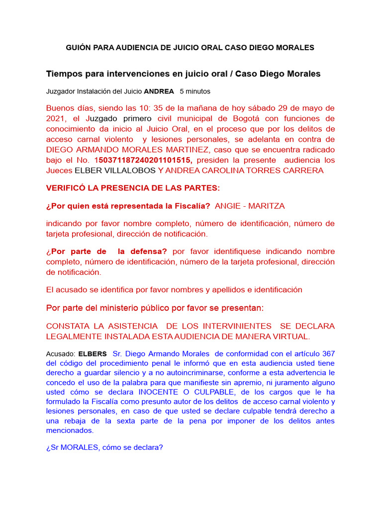 Linea de La Audiencia | PDF | Testigo | Sentencia (ley)
