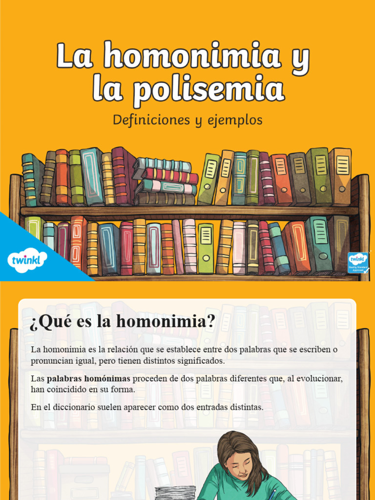 Es SL 2548413 Presentacion La Homonimia y La Polisemia Definiciones y ...