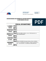 Cronograma de Audiencias en Reconquista Desde El 18 Al 22 de Marzo de 2024