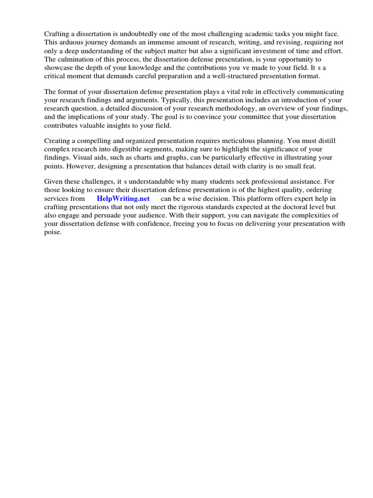 Dissertation defense presentation format pdf thesis doctor of