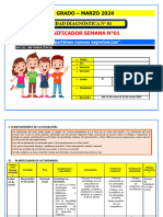 6° Grado - Planificador Semana 01 - Marzo 2024