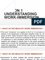 Lesson 1 Understanding Work-Immersion