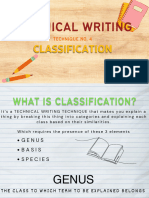 Technical Writing Classification