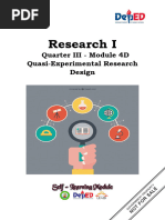 Research I - Q3 - Module4D - Quasi-ExperimentalResearchDesign - v3