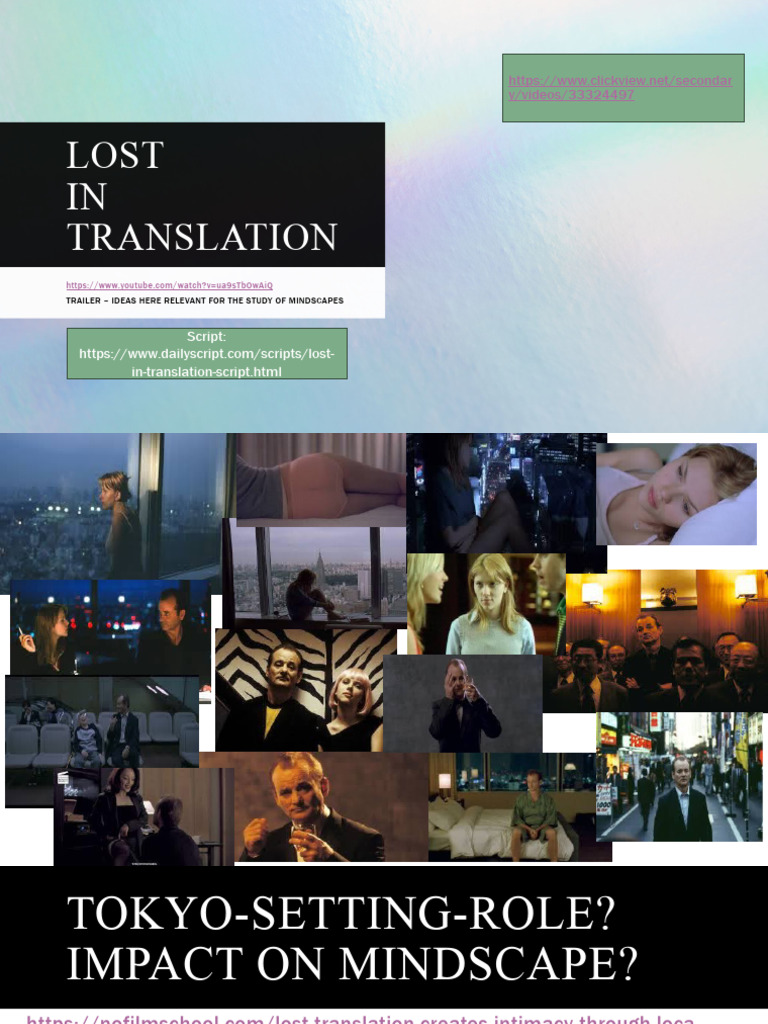 Analyzing Mindscapes in Lost in Translation | PDF | Language Arts ...