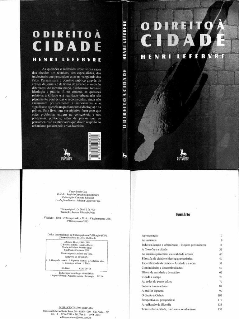 Texto 3 O Direito à Cidade 533 Henri Lefebvre PDF