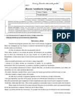 EVALUACIÓN DE LENGUAJE 4° Basico