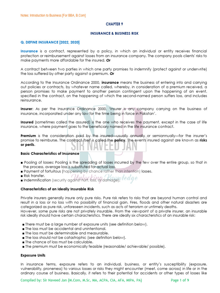 Insurance & Business Risk Guide | PDF | Insurance | Reinsurance