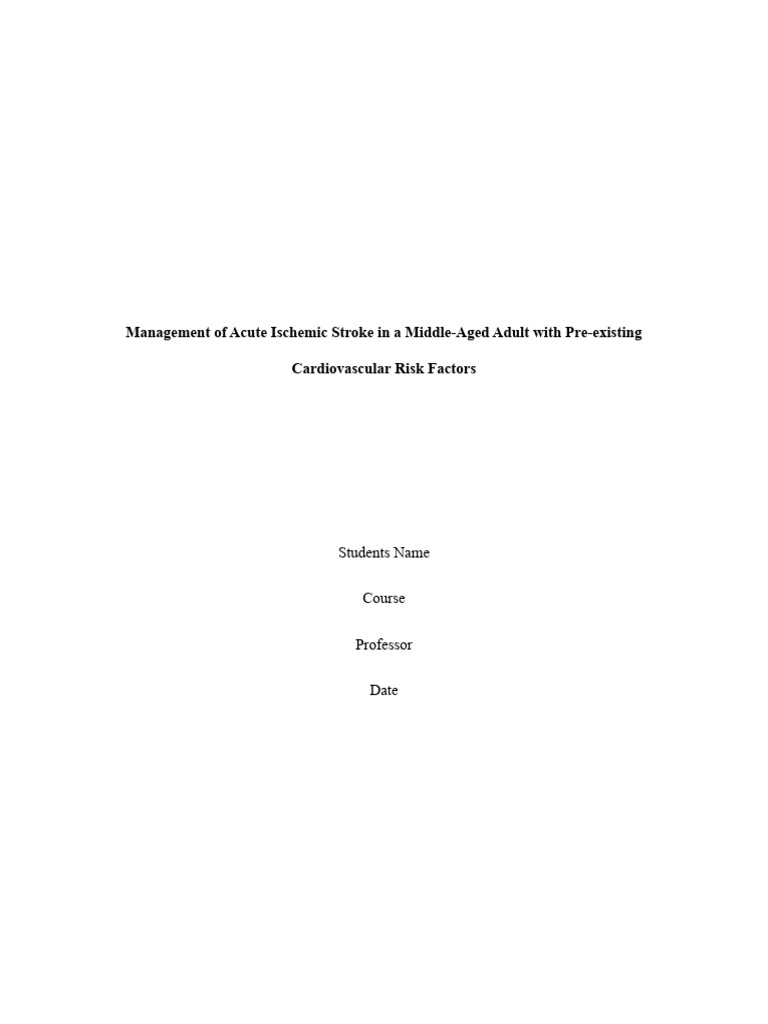 Acute Ischemic Stroke Management Guide | PDF | Stroke | Ischemia