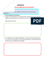 FICHA SEMANA 29 - MATEMÁTICA Resolvemos Problema Con Fracciones