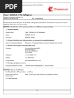 R-22 Refrigerant Safety Data Sheet | PDF | Chemistry