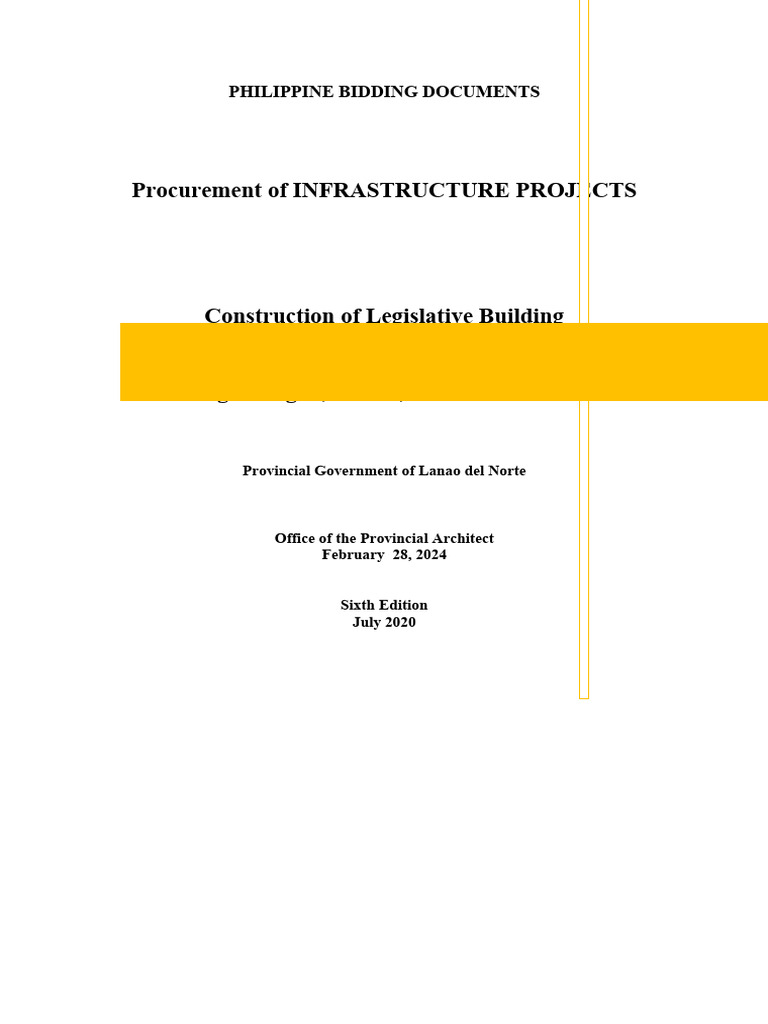 Philippine Bidding Documents for Infrastructure | PDF | Procurement ...