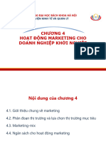 Chương 4 Hoạt Động Marketing Cho Doanh Nghiệp Khởi Nghiệp