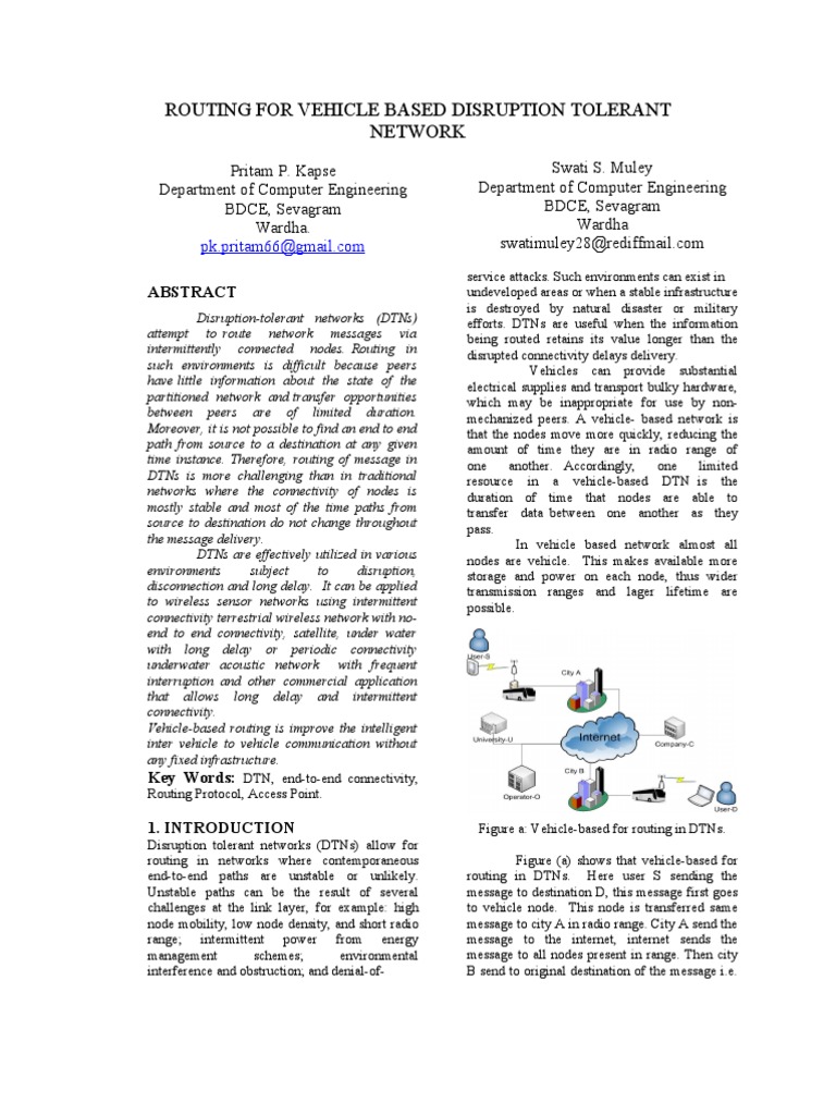 Vehicle-Based Routing in DTNs | PDF | Routing | Network Topology